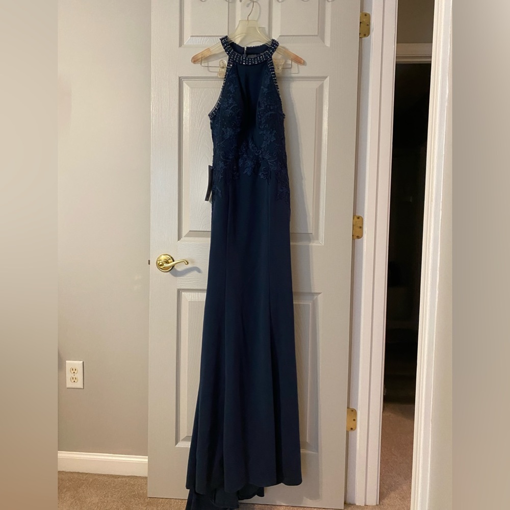 COPY - Azazie gown in navy.